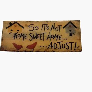 Pin Brooch So Its Not Home Sweet Home Adjust Artisan Birdhouse Signed